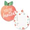 Big Dot of Happiness Sweet as a Peach - Shaped Fill-In Invitations - Fruit Themed Baby Shower or Birthday Party Invitation Cards with Envelopes 12 Ct